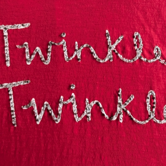 LOFT Tops - Twinkle Twinkle Red Sparkly Top XL Loft Shirt Sleeve